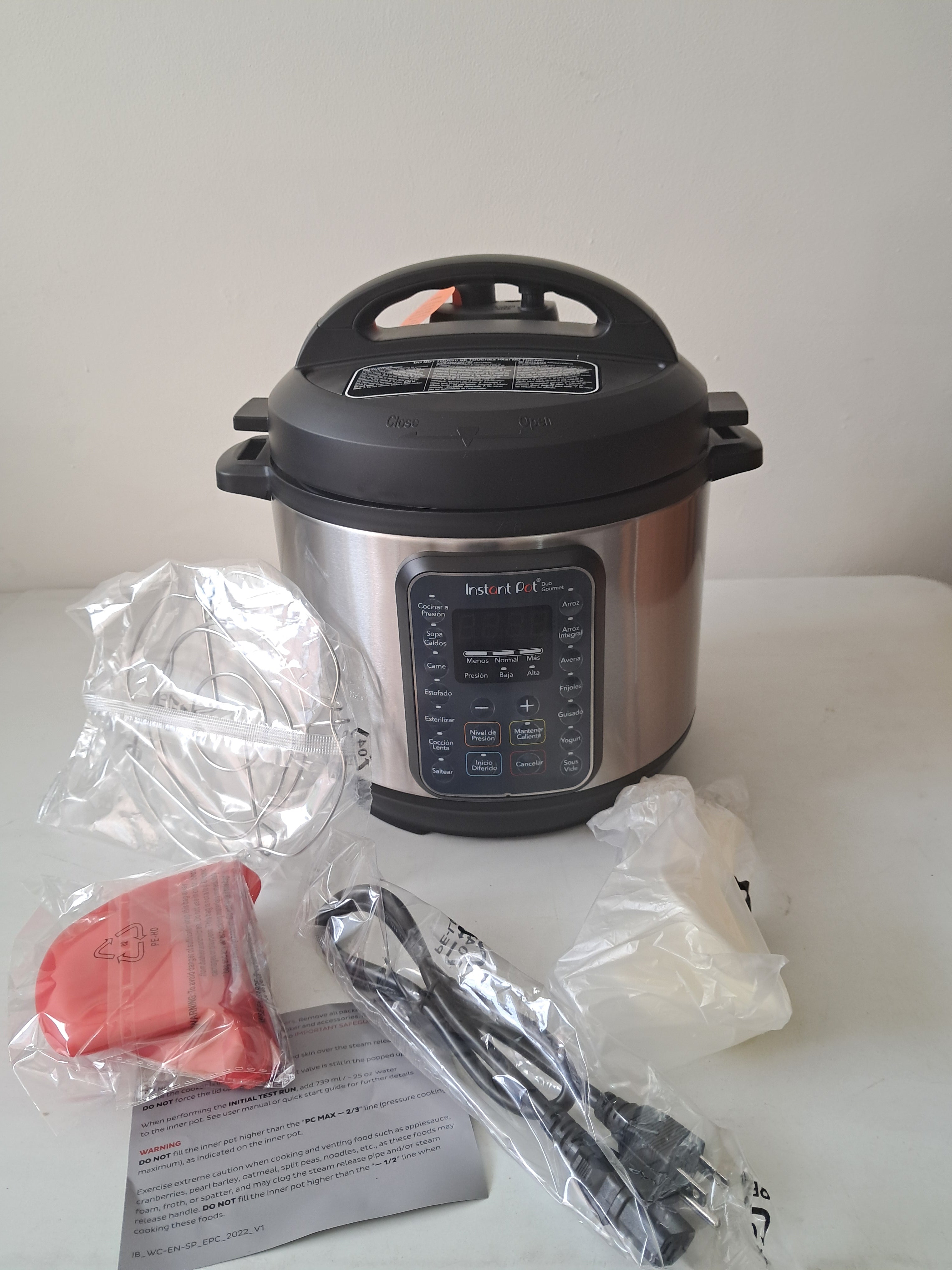 Olla de Presión Multiusos Instant Pot Duo Gourmet – 9 en 1 con 15 Programas Inteligentes