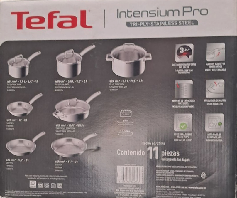Batería de cocina Tefal Intensium Pro 11 piezas