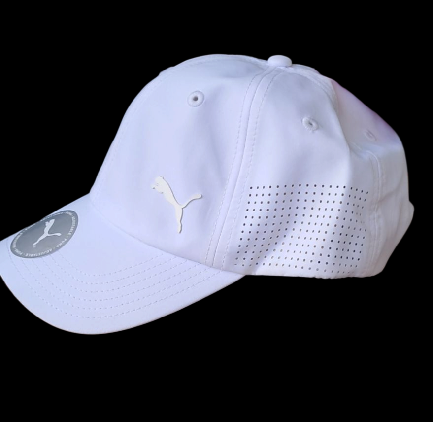 Puma - Gorra Deportiva - Blanca - Ventilación Lateral - Unisex