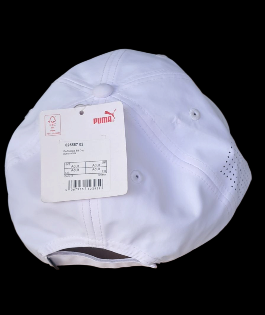 Puma - Gorra Deportiva - Blanca - Ventilación Lateral - Unisex