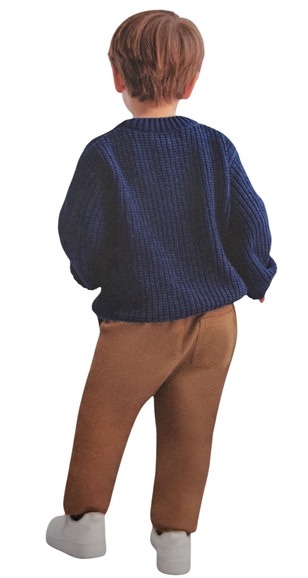 DKNY - Conjunto Niño - Suéter Azul - Pantalón Khaki - Talla 4