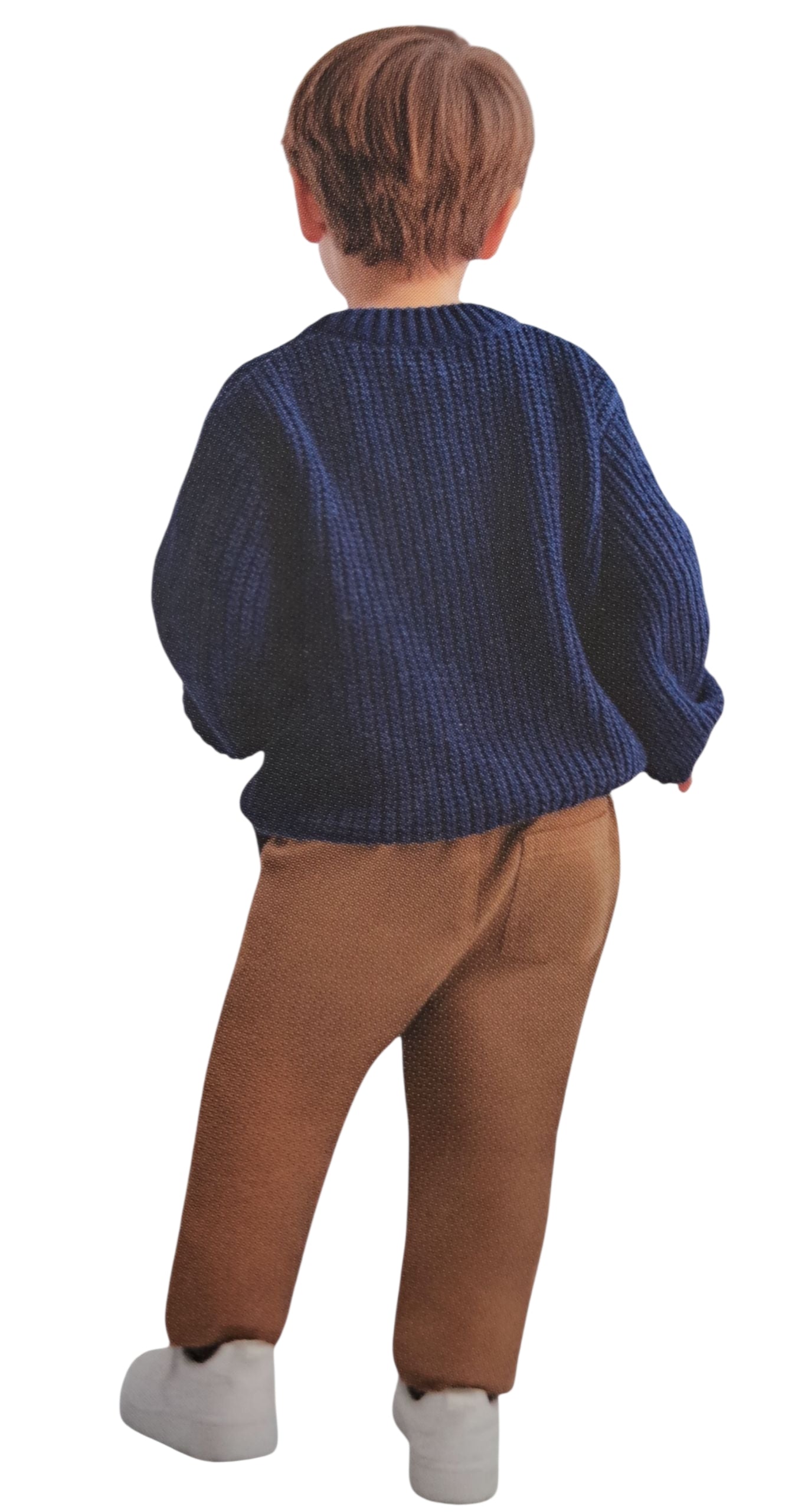 DKNY - Conjunto Niño - Suéter Azul - Pantalón Khaki - Talla 4