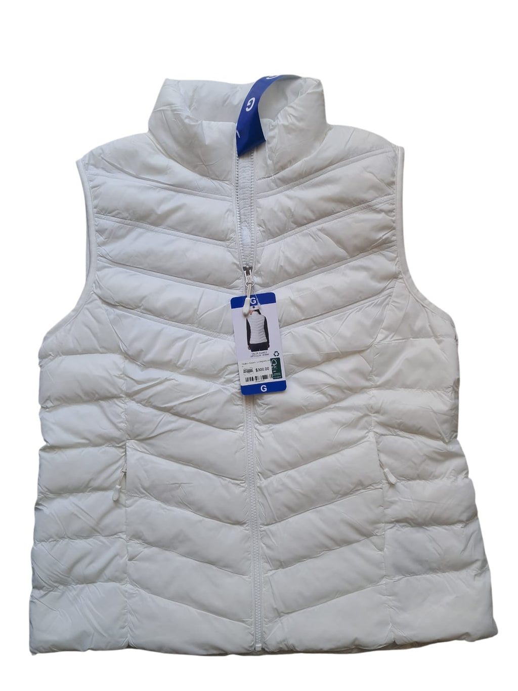32 Degrees Heat - Chaleco - Acolchado Ultraligero - Talla G - Blanco