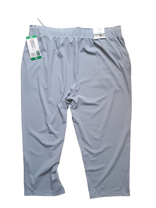 antalón Capri para Tallas Grandes (Curvy) - Crema o azul celeste- Cintura Fruncida y Cordón