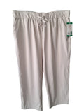 antalón Capri para Tallas Grandes (Curvy) - Crema o azul celeste- Cintura Fruncida y Cordón