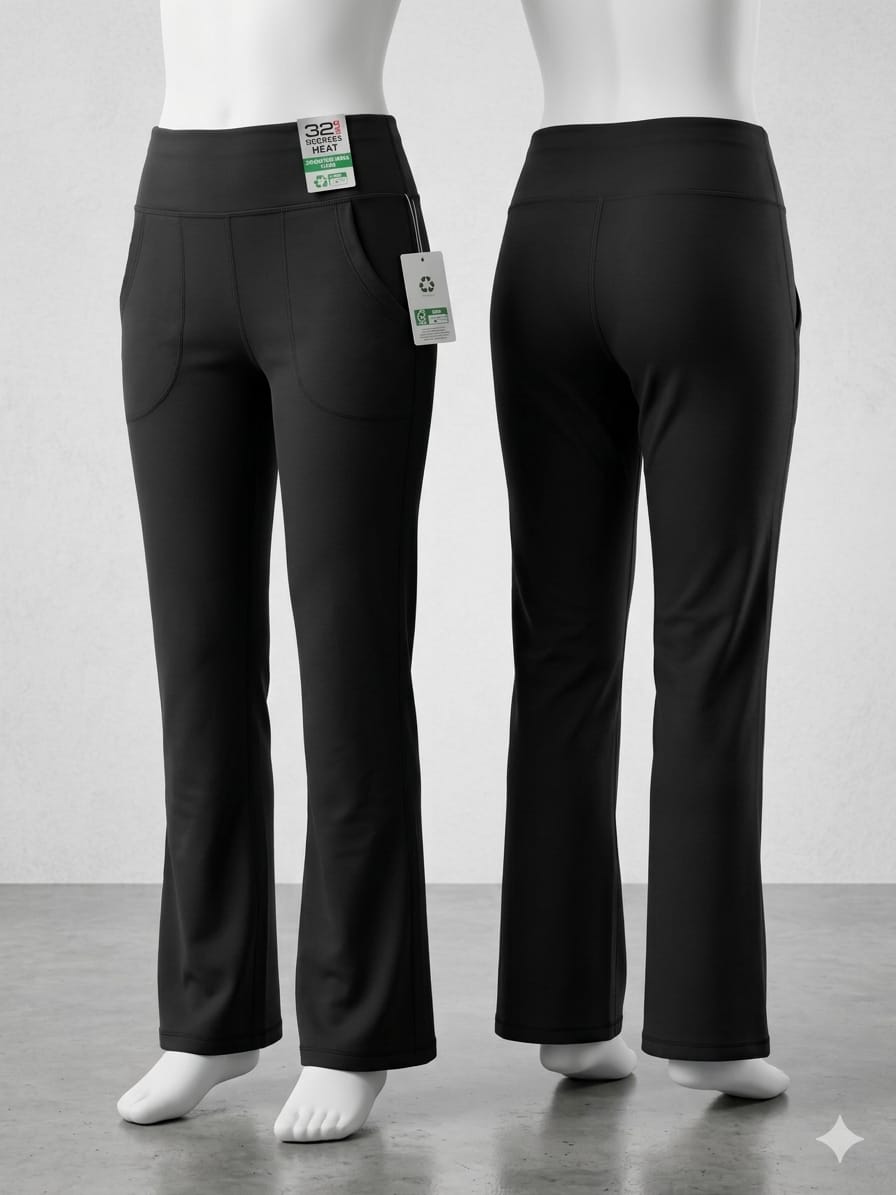 32 Degrees Heat - Leggings Flare - Paquete de 2 - Térmicas - Tallas XCH a M