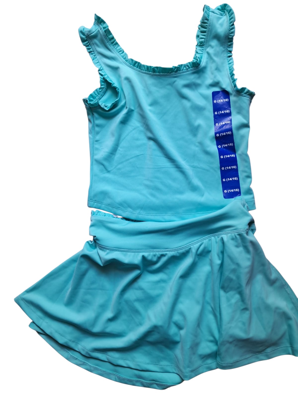90 Degrees by Reflex - Set Falda con Short - Top Deportivo - Coral/Aqua