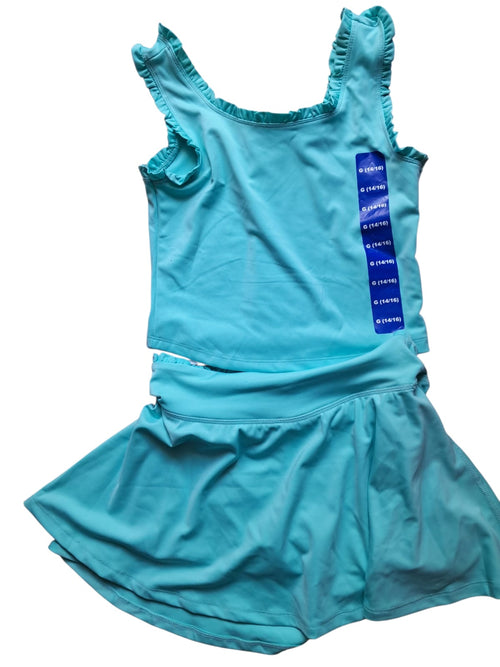 90 Degrees by Reflex - Set Falda con Short - Top Deportivo - Coral/Aqua