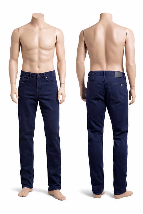 Jeans Buffalo by Adam Bitton. Tonos azul profundo, confección de calidad. Combinan comodidad y diseño. Tallas 36x34 y 38x32. Minicostos RM.