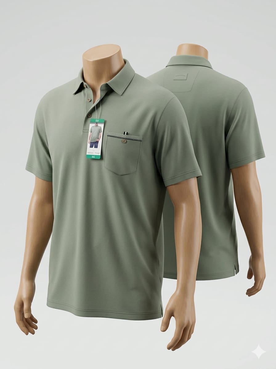 Artesians Thread - Polo - Verde Heno - 63% Algodón - Talla EG
