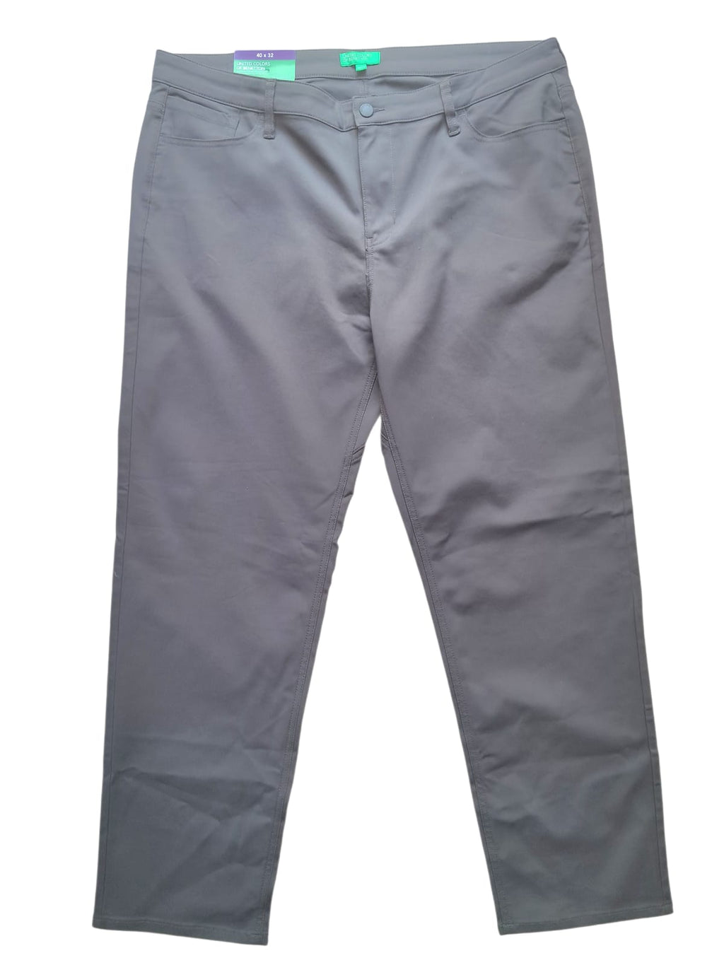 Benetton - Pantalón - Gris Casual - Talla 40x32