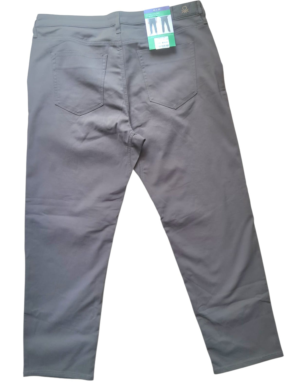 Benetton - Pantalón - Gris Casual - Talla 40x32
