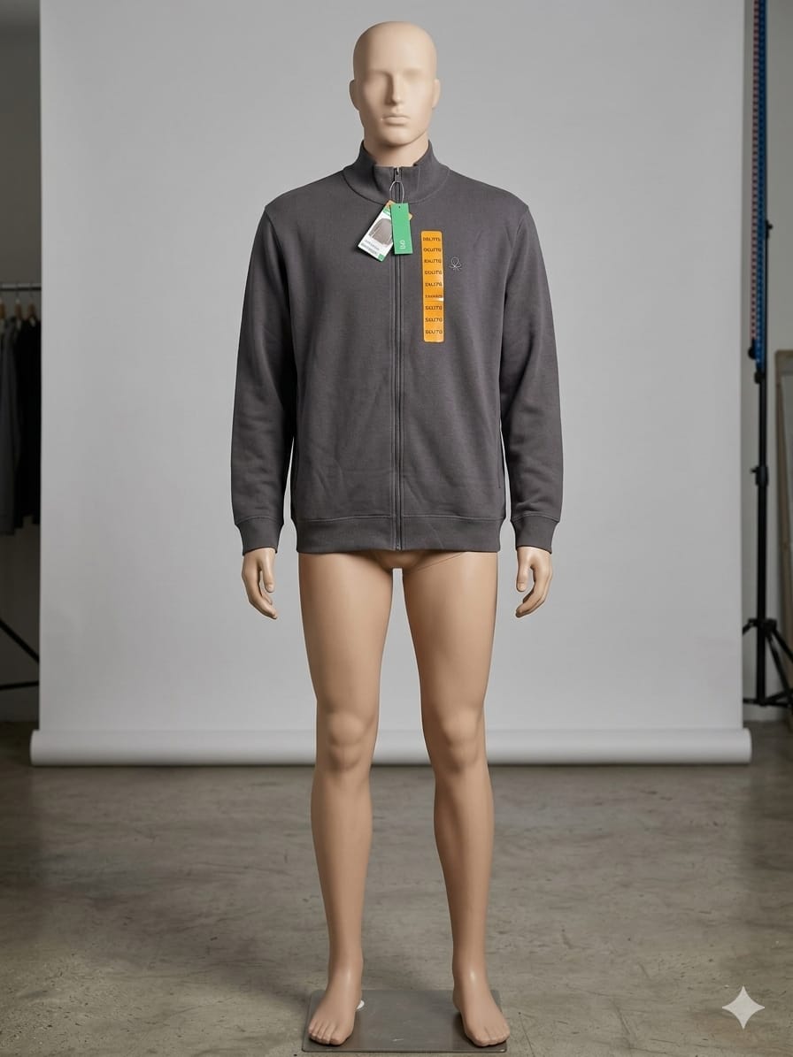 United Colors of Benetton Suéter Cuello Redondo | Talla 2XL | Gris