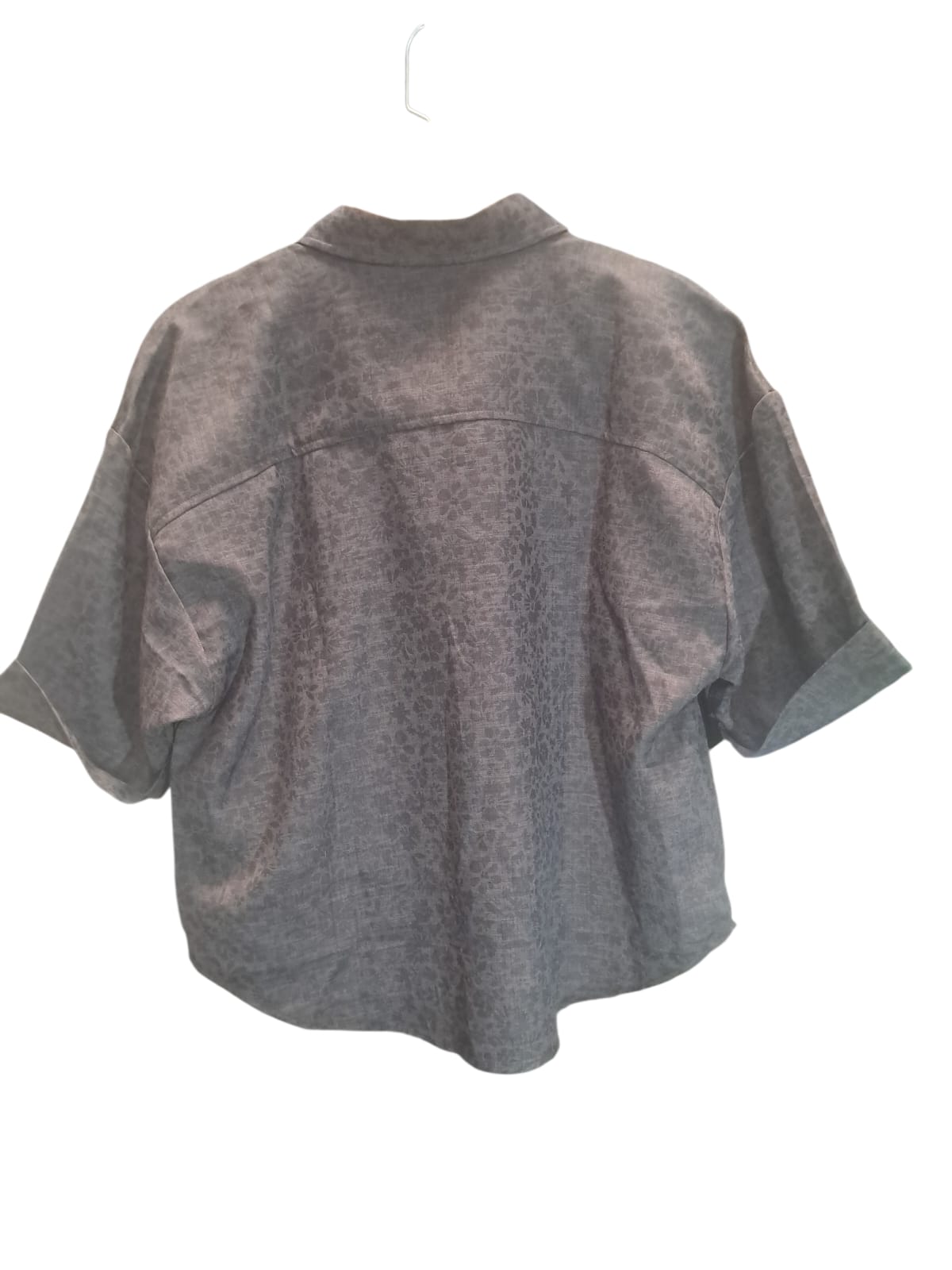 Blusa Casual Boston Traders Mujer | Colores Gris y Marrón | Talla Mediana | Original