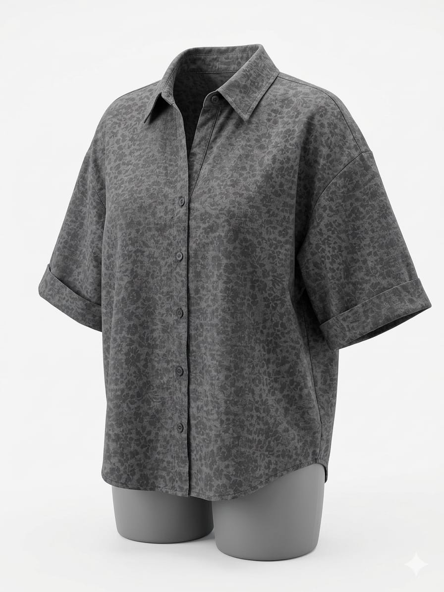 Blusa Casual Boston Traders Mujer | Colores Gris y Marrón | Talla Mediana | Original