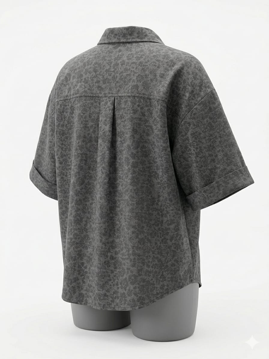 Blusa Casual Boston Traders Mujer | Colores Gris y Marrón | Talla Mediana | Original