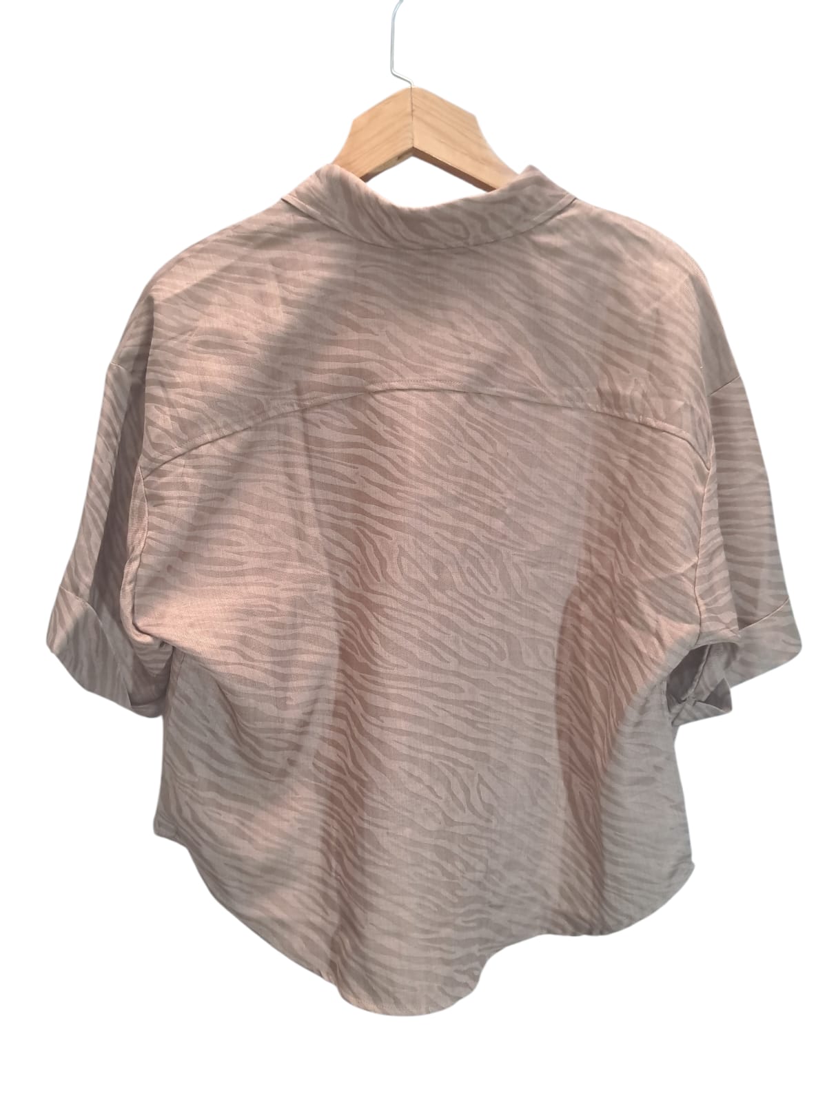 Blusa Casual Boston Traders Mujer | Colores Gris y Marrón | Talla Mediana | Original