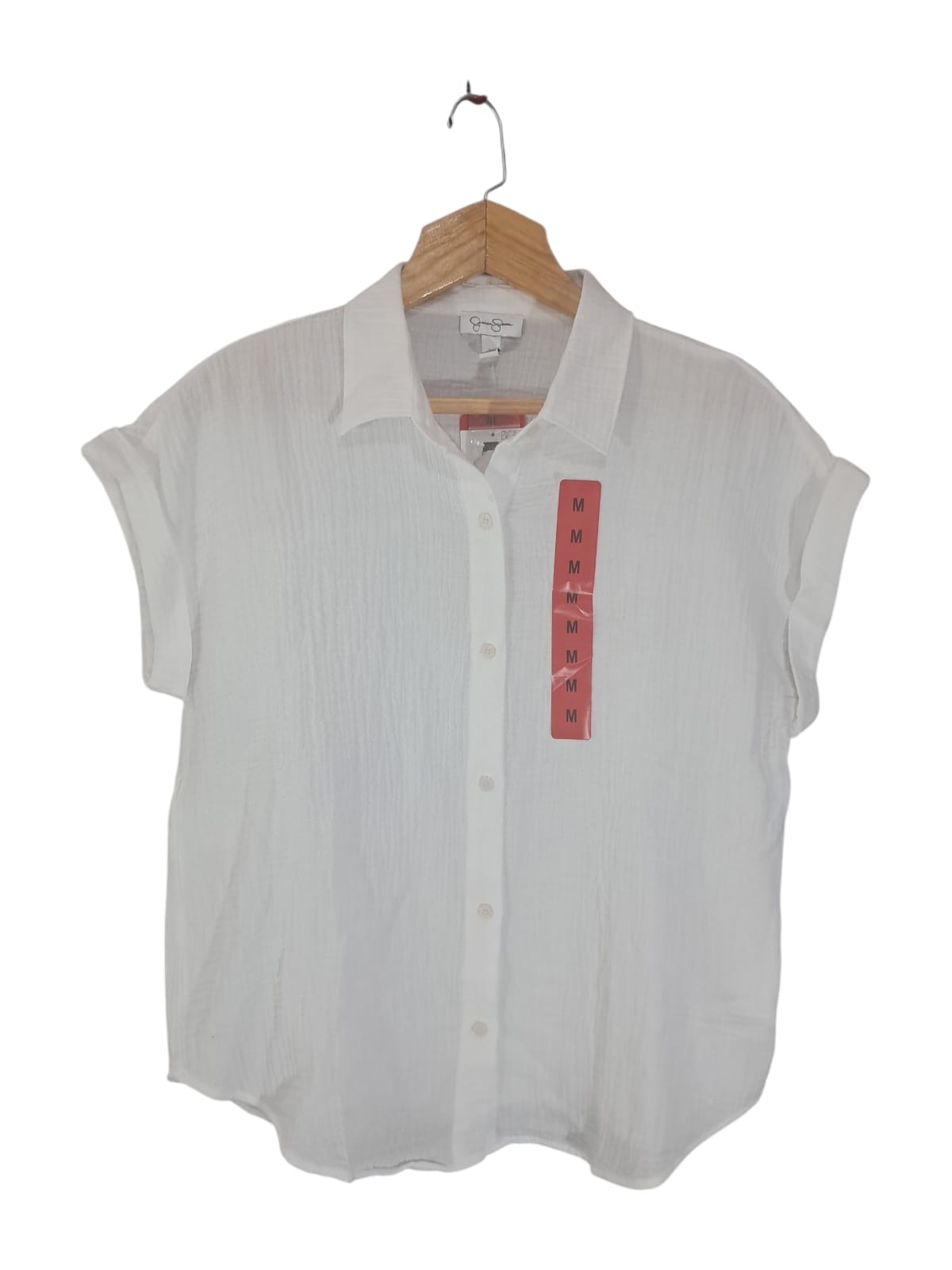 Camisa Blanca Jessica Simpson Original | Diseño Texturizado | Talla M | Nueva