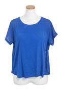Blusa Elegante Leo Nicole para Dama | Azul Eléctrico y Rojo | Nueva | Tallal L