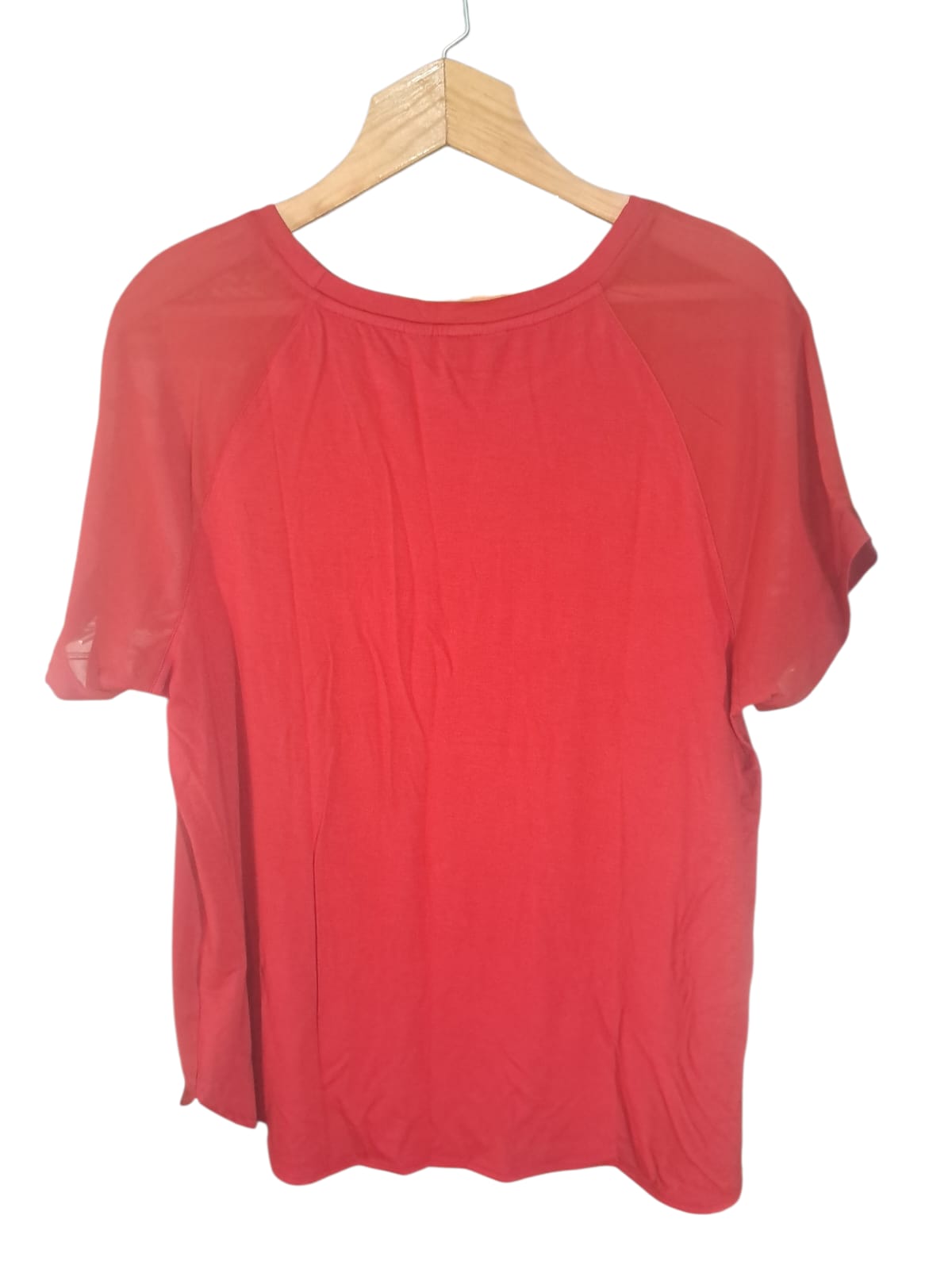 Blusa Elegante Leo Nicole para Dama | Azul Eléctrico y Rojo | Nueva | Tallal L