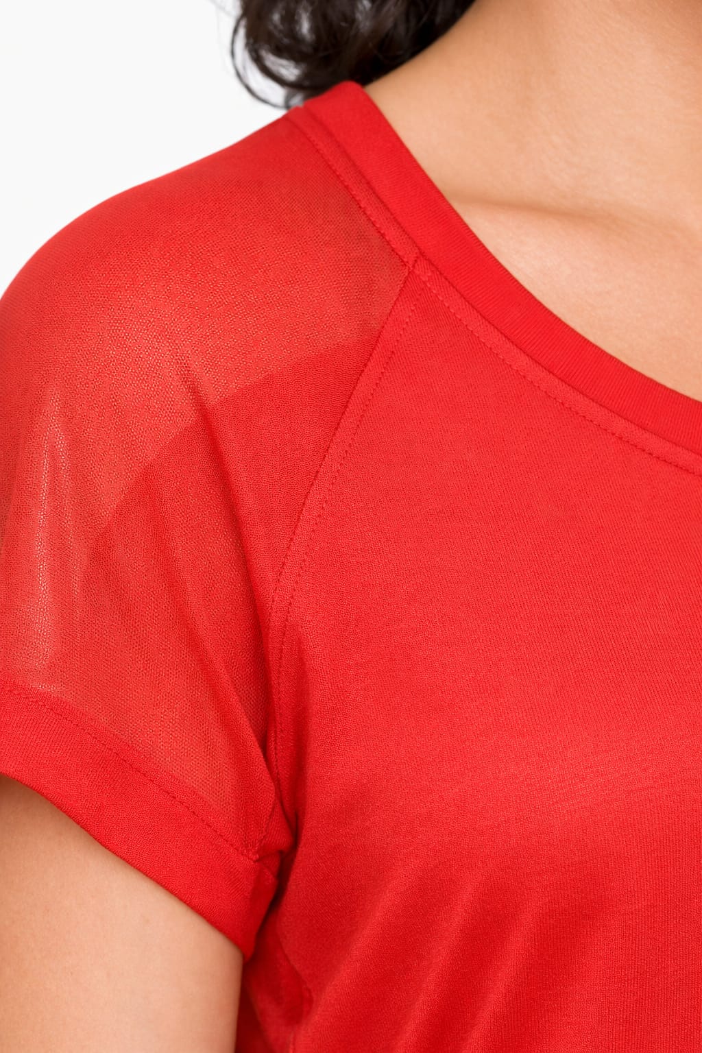 Blusa Elegante Leo Nicole para Dama | Azul Eléctrico y Rojo | Nueva | Tallal L