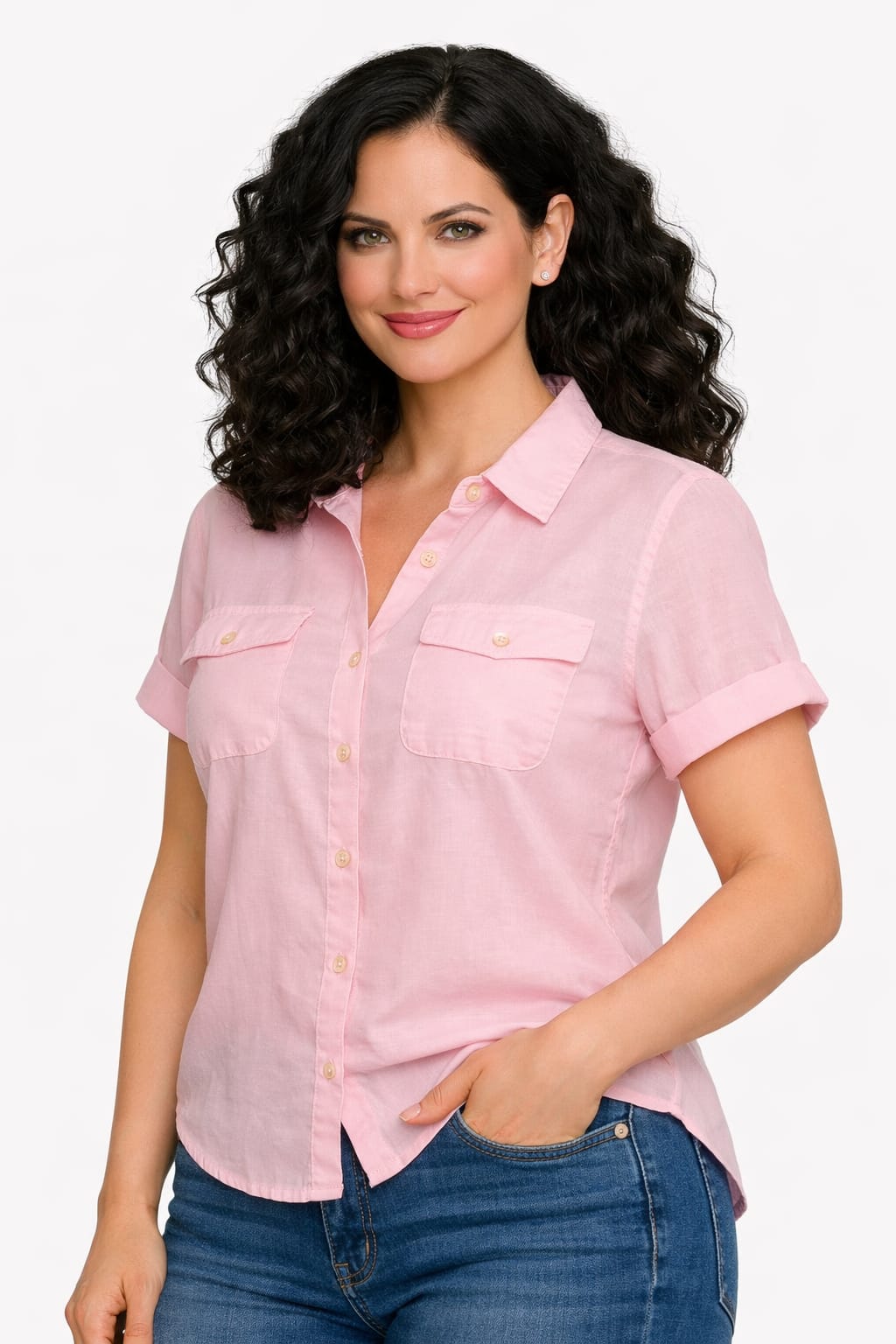 Camisa Elegante Jachs New York | Rosa | Talla M | Calidad de Boutique