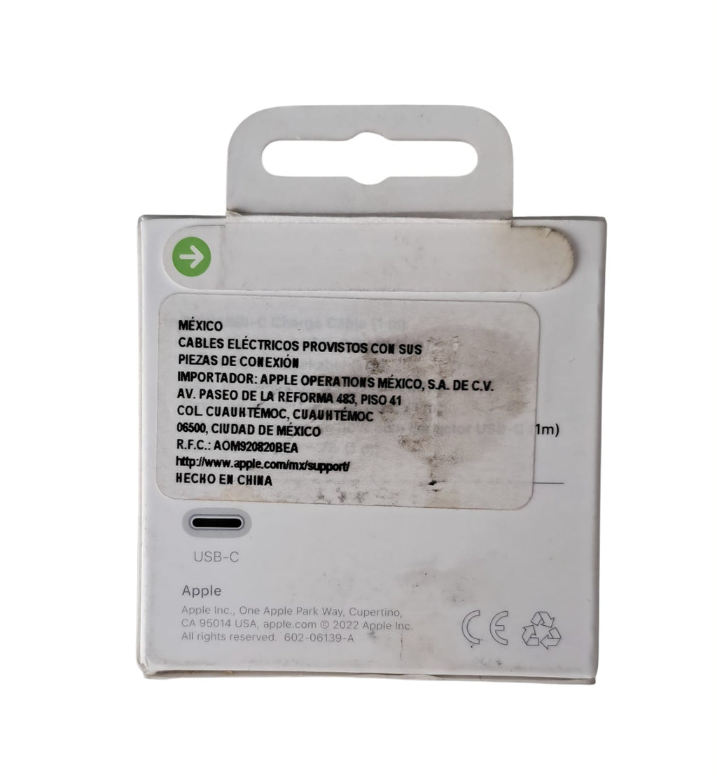Apple USB-C Charge Cable 1 Metro | Original para iPhone 15 e iPad