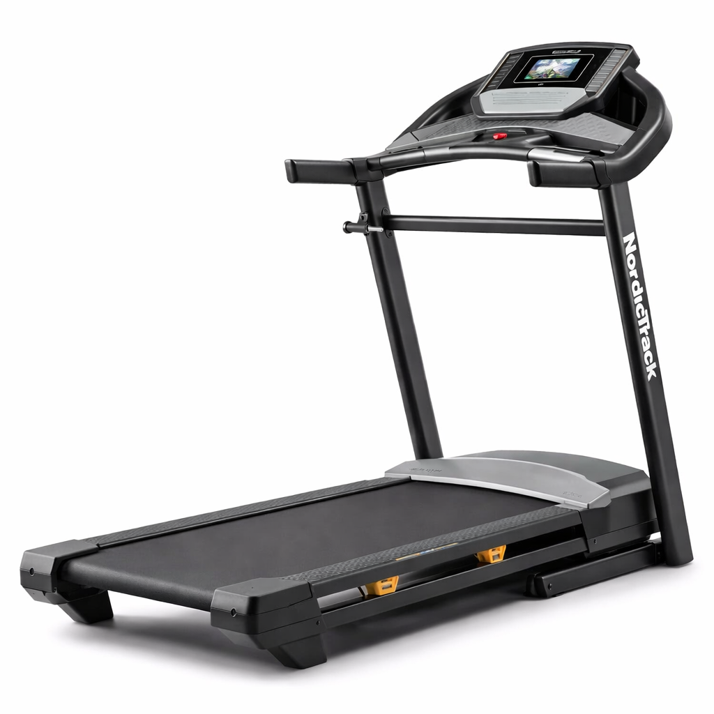 Caminadora NordicTrack Elite 800 profesional. Pantalla táctil HD, inclinación 12%. Amortiguación FlexSelect ajustable. Motor potente para running intenso. Minicostos RM.