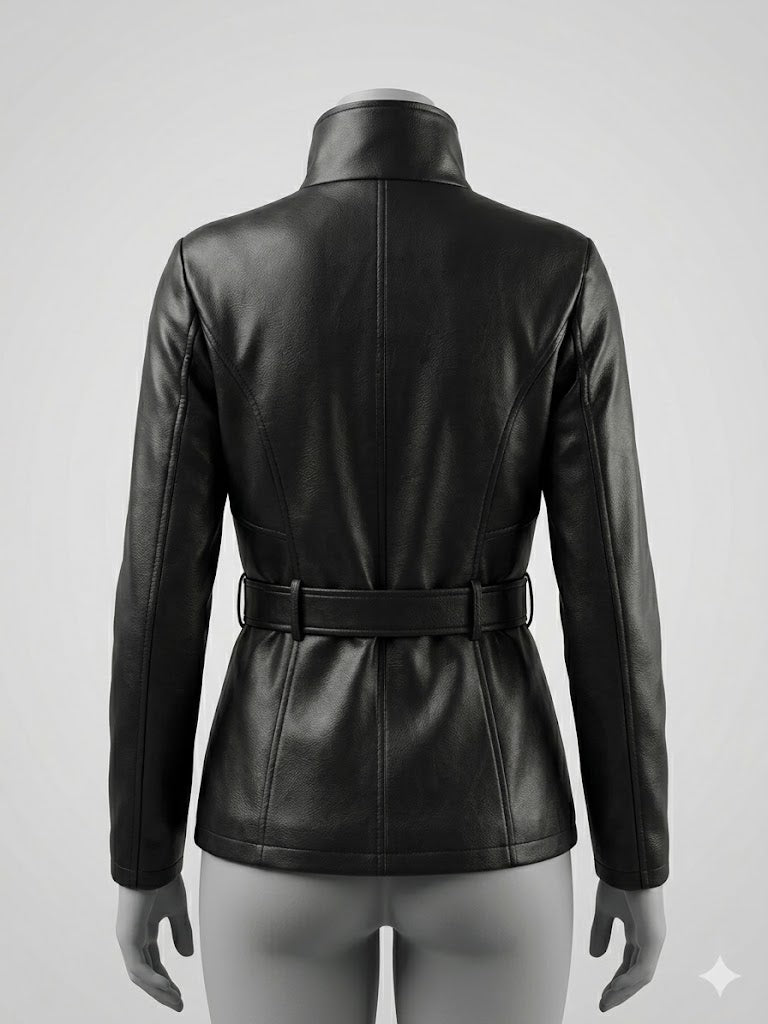 Chamarra Kenneth Cole para Dama | Estilo Piel Color Negro | Talla M