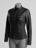 Chamarra Weatherproof Dama | Estilo Piel Color Miel y Negro | Tallas M y XL