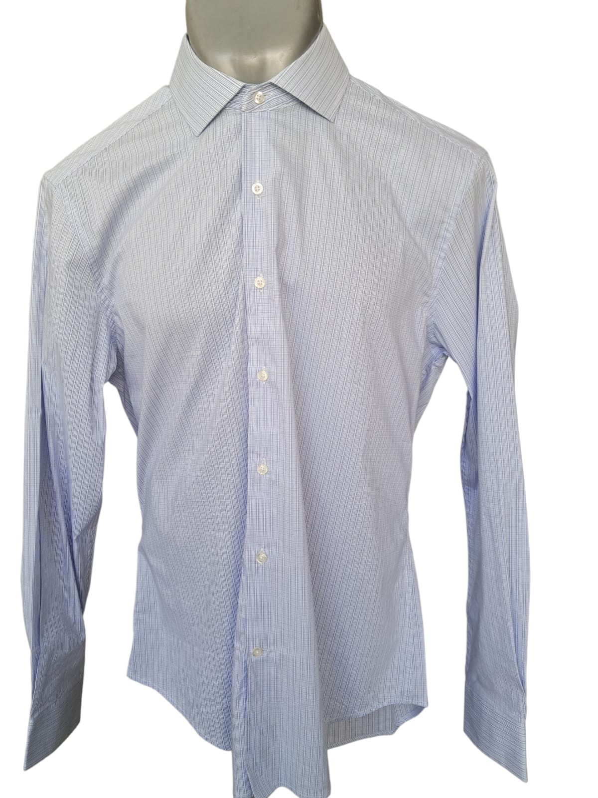 DKNY - Camisa de Vestir - Azul Texturizado - Slim Fit - Talla M