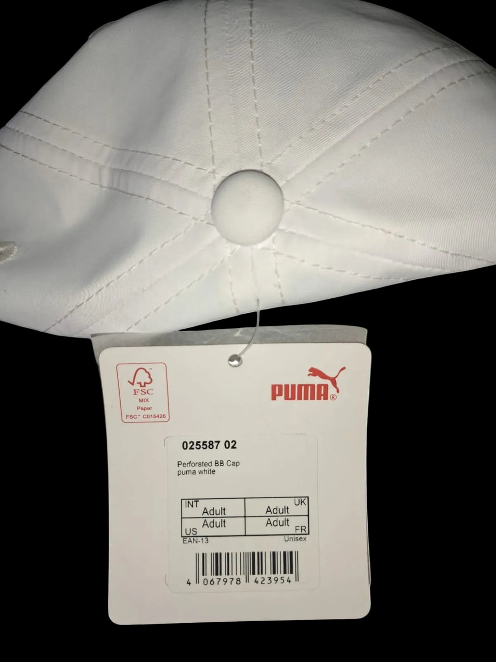 Puma - Gorra Deportiva - Blanca - Ventilación Lateral - Unisex