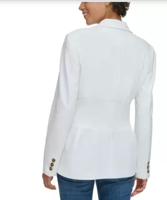 DKNY - Saco Blazer - Cintura Elástica Acanalada - Corte Moderno
