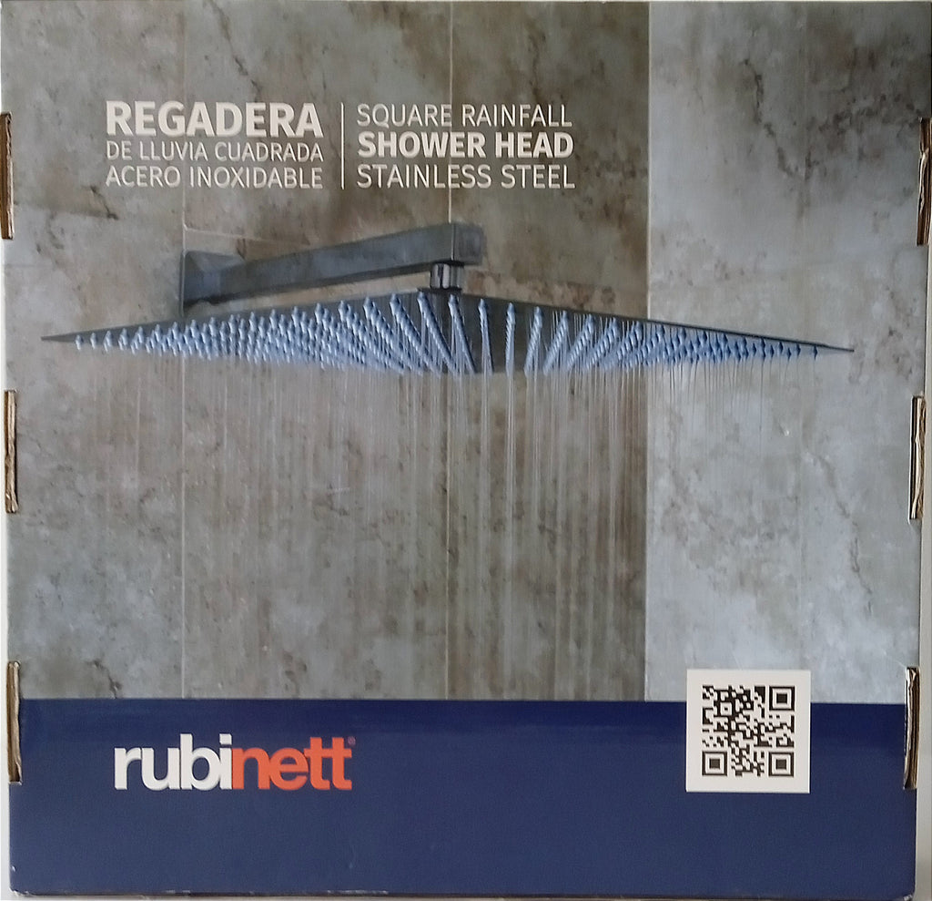 Rubinett - Regadera - Cuadrada Jumbo - 40x40 cm - Acabado Cromo