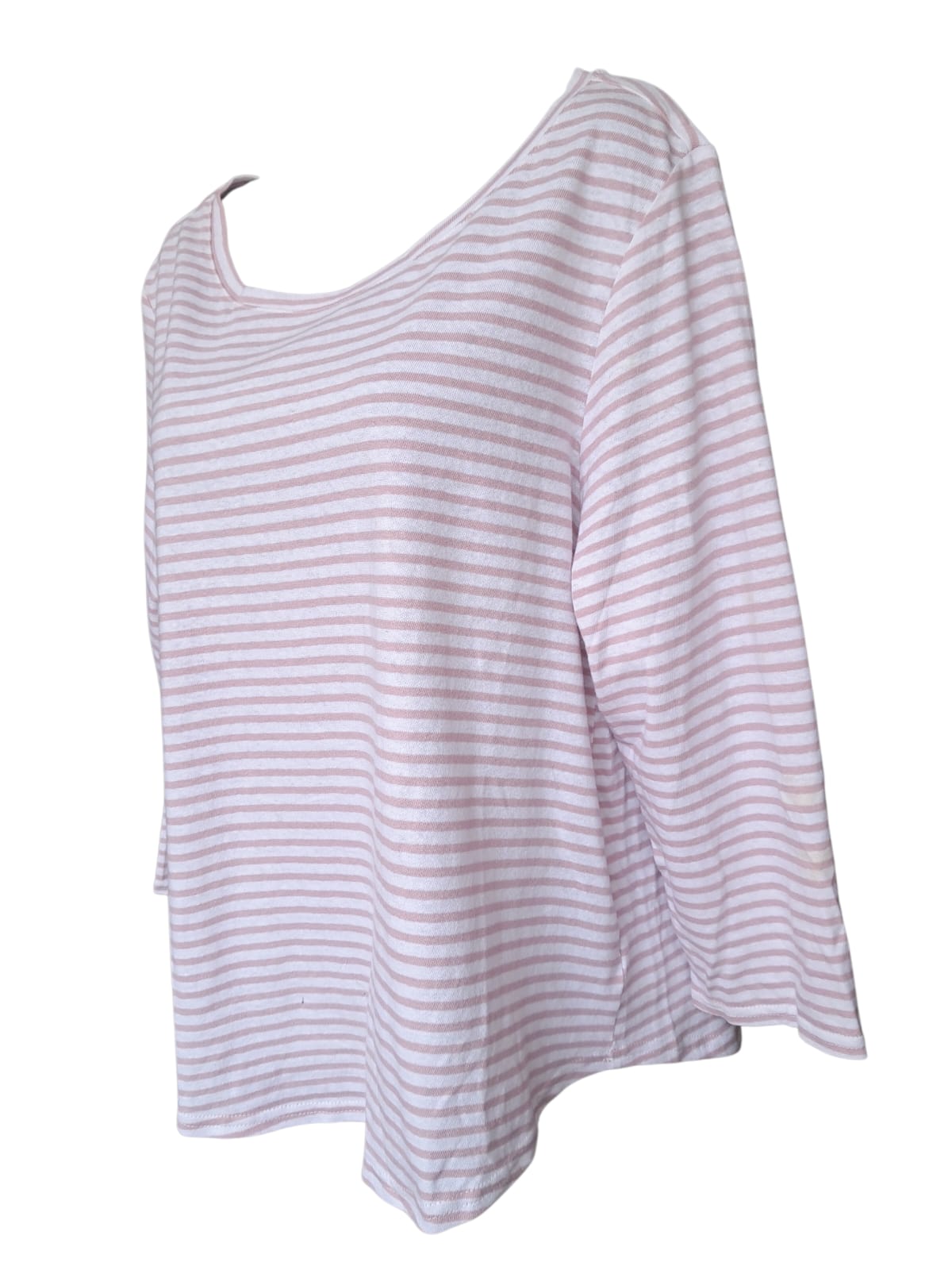 Blusa Jachs Girlfriend para Dama a Rayas - 55% Algodón Premium - Rosa y Blanco