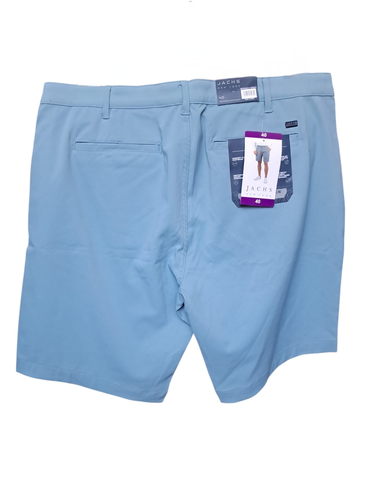 Jachs NY - Short - Azul Claro y Carbón - Talla 40