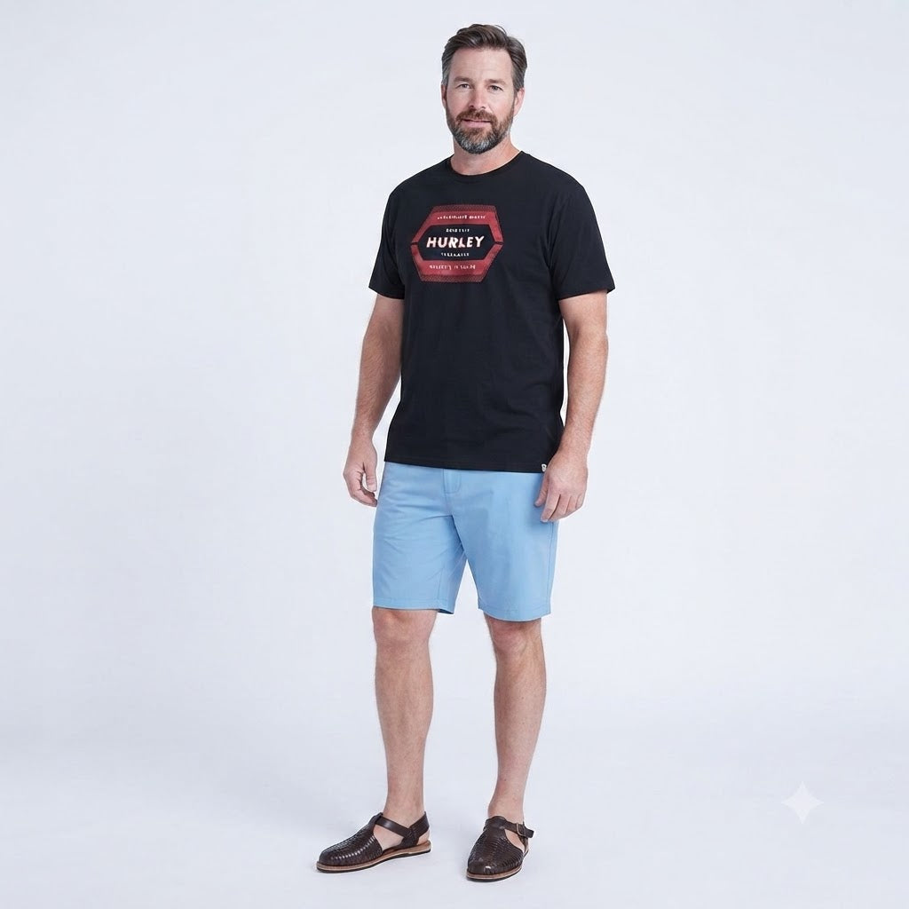 Jachs NY - Short - Azul Claro y Carbón - Talla 40