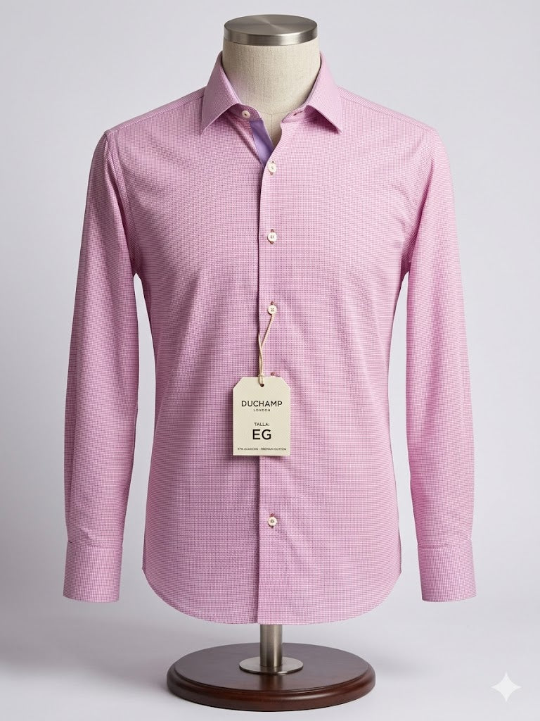 Duchamp - Camisa de Vestir - Talla EG - Algodón Stretch - Micro-Dot