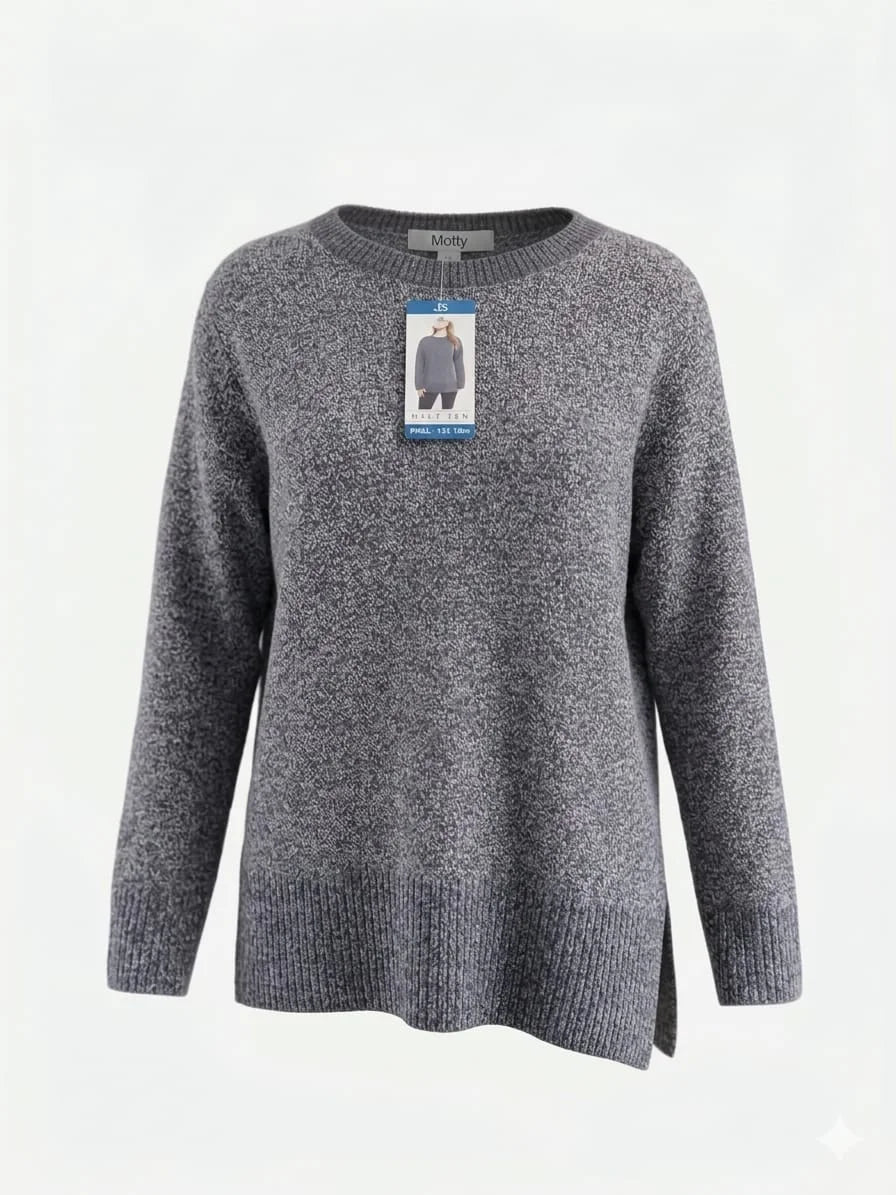 Suéter Casual Premium Matty M - Gris - Corte Holgado y Cómodo - Tallas L y XL-