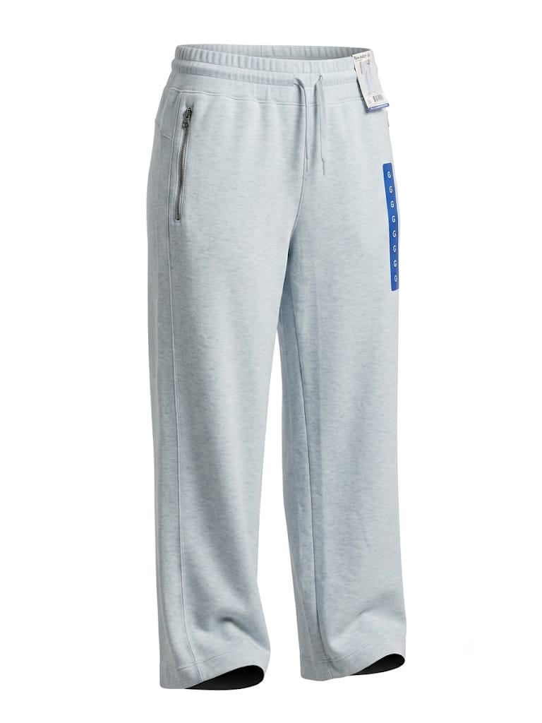 Pantalón Mondetta para Dama Pierna Ancha | Tiro Alto | Azul y Gris
