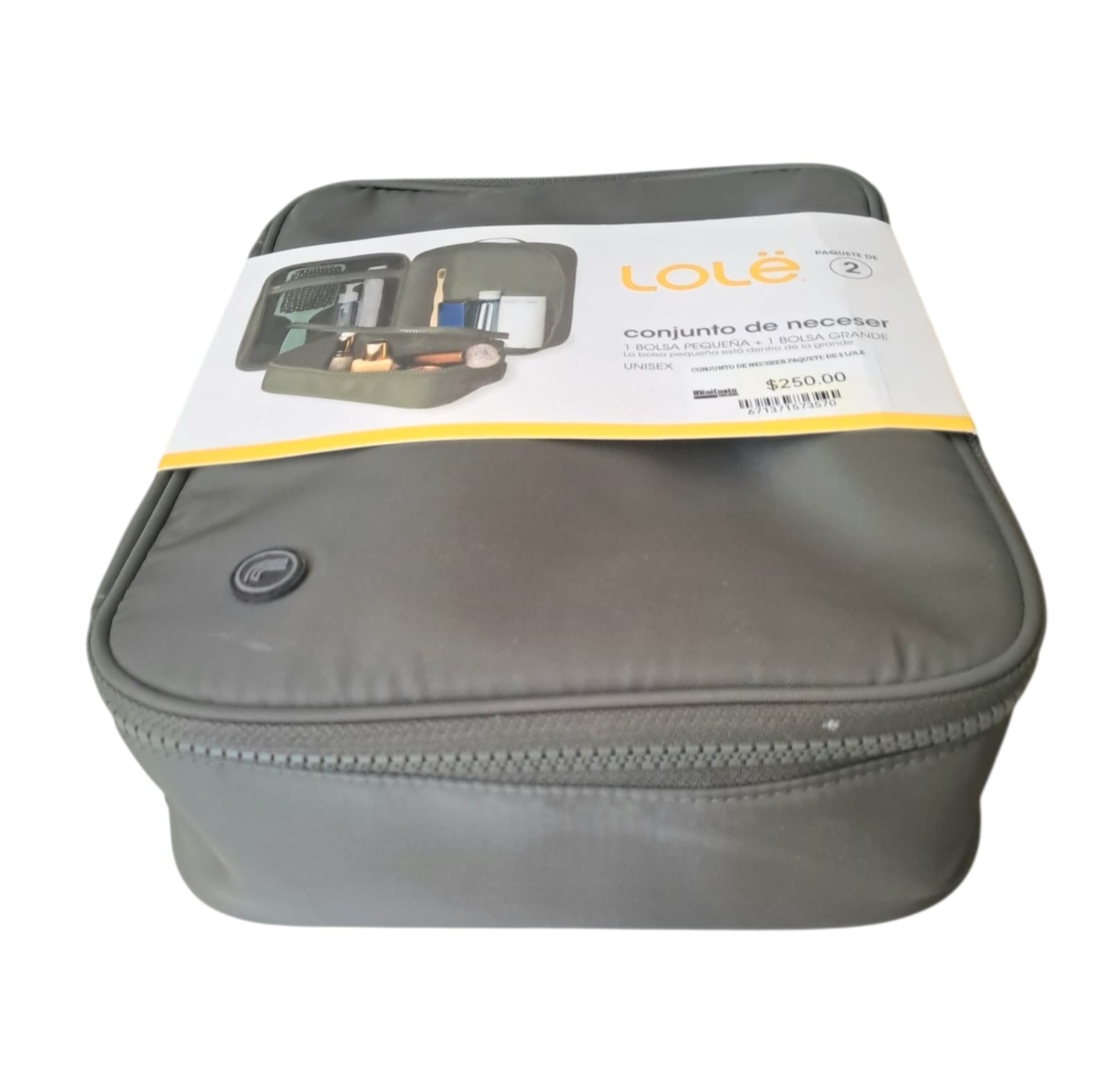 Neceser Lolë Original | Nuevo con Etiqueta | Organizador Versátil Verde Olivo Acolchado