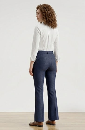 Pantalón Formal Jezebel para Dama | Pierna Acampanada | Azul Marino | Nuevo