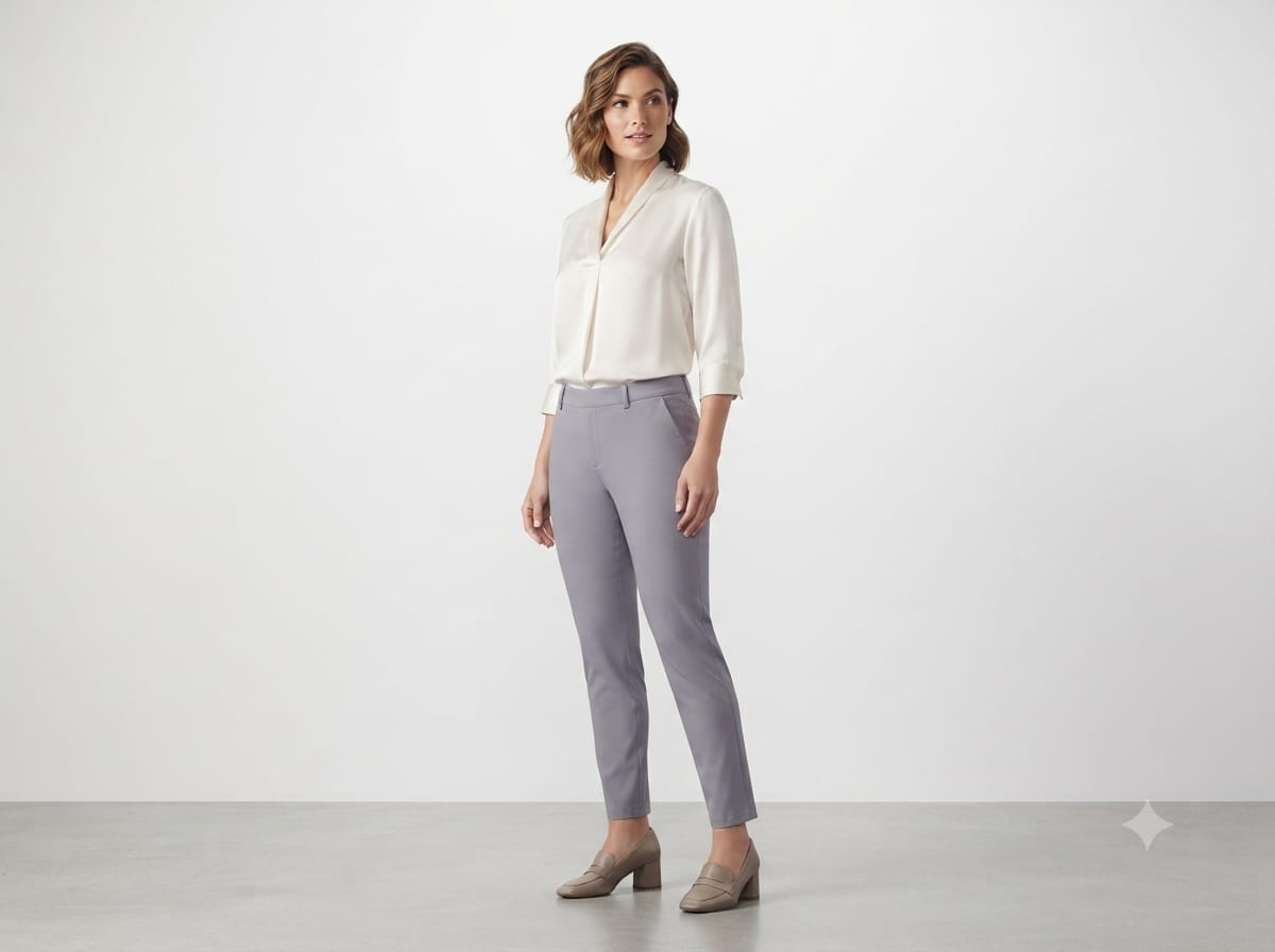 Pantalón Casual Slim Kirkland Dama | Talla 8 (M) | Colores Gris y Verde