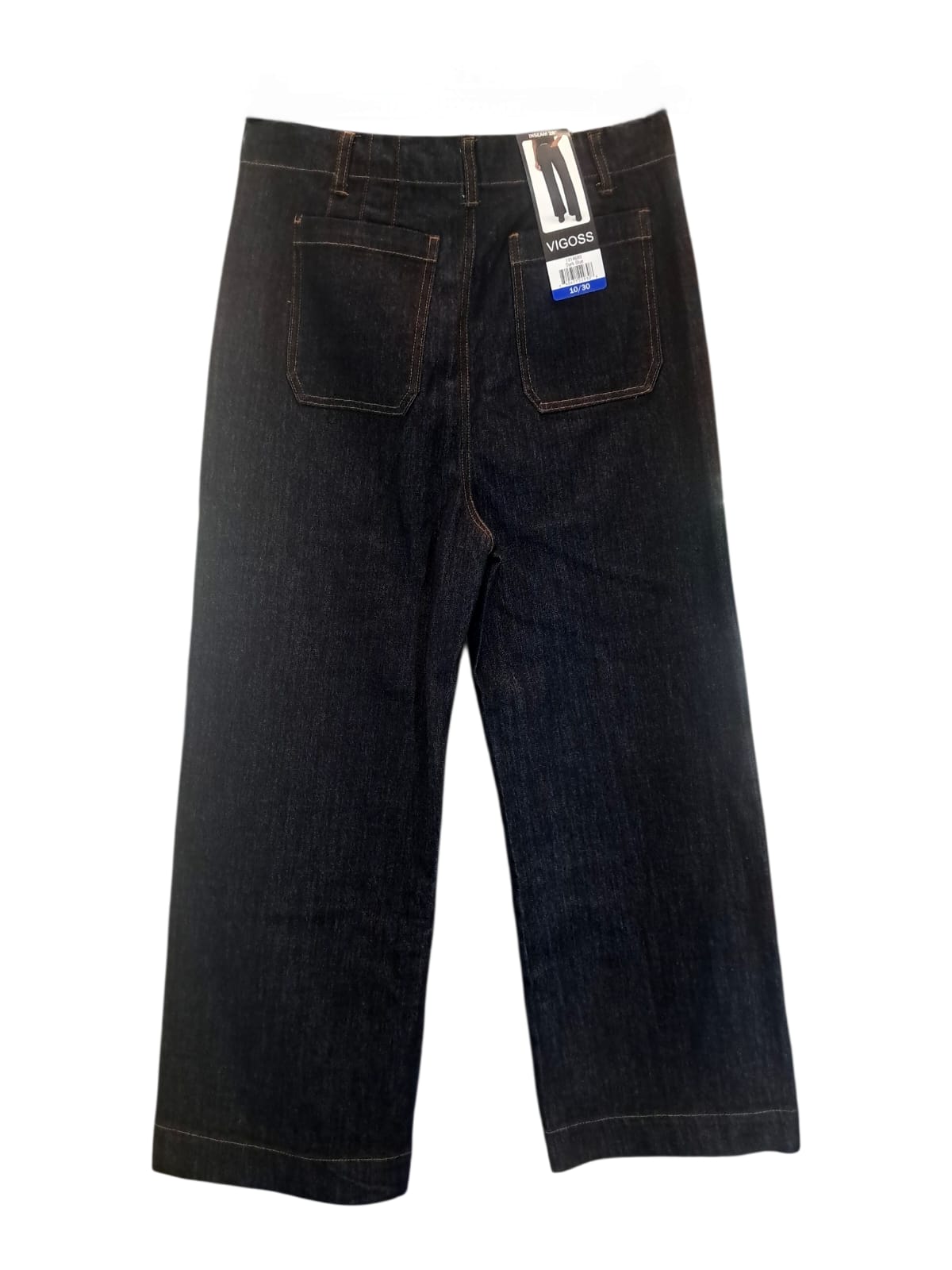 Jeans Wide Leg Vigoss para Dama | Color Dark Blue | Talla 10/30 | Original