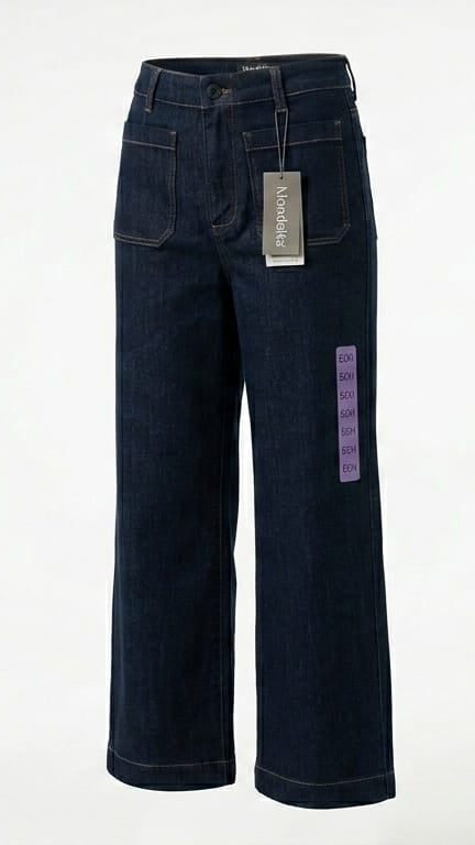 Jeans Wide Leg Vigoss para Dama | Color Dark Blue | Talla 10/30 | Original
