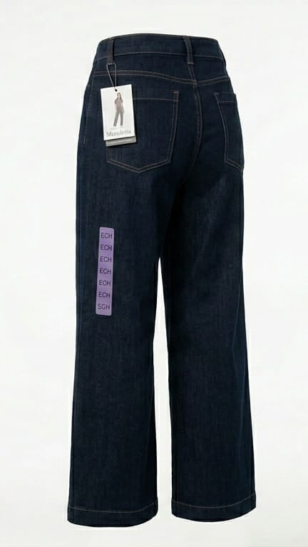 Jeans Wide Leg Vigoss para Dama | Color Dark Blue | Talla 10/30 | Original