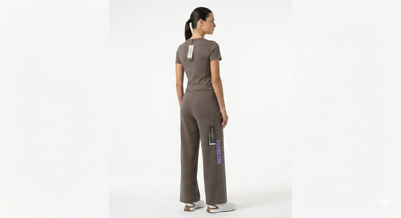 Pantalón Adidas Original para Dama | Pierna Ancha | Color Café | Talla CH
