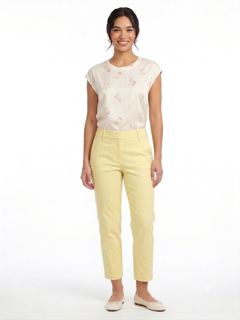 Pantalón Capri Pantalón Capri Mario Serrani Dama | Colores Coral y Amarillo | NuevoMario Serrani Dama | Colores Coral y Amarillo | Nuevo