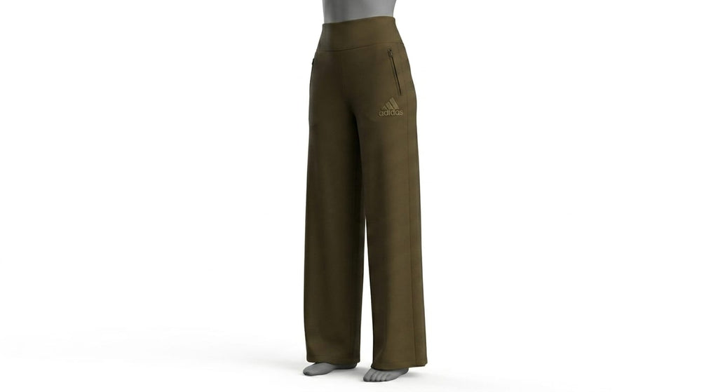 Pantalón Adidas Original para Dama | Pierna Ancha | Color Café | Talla CH