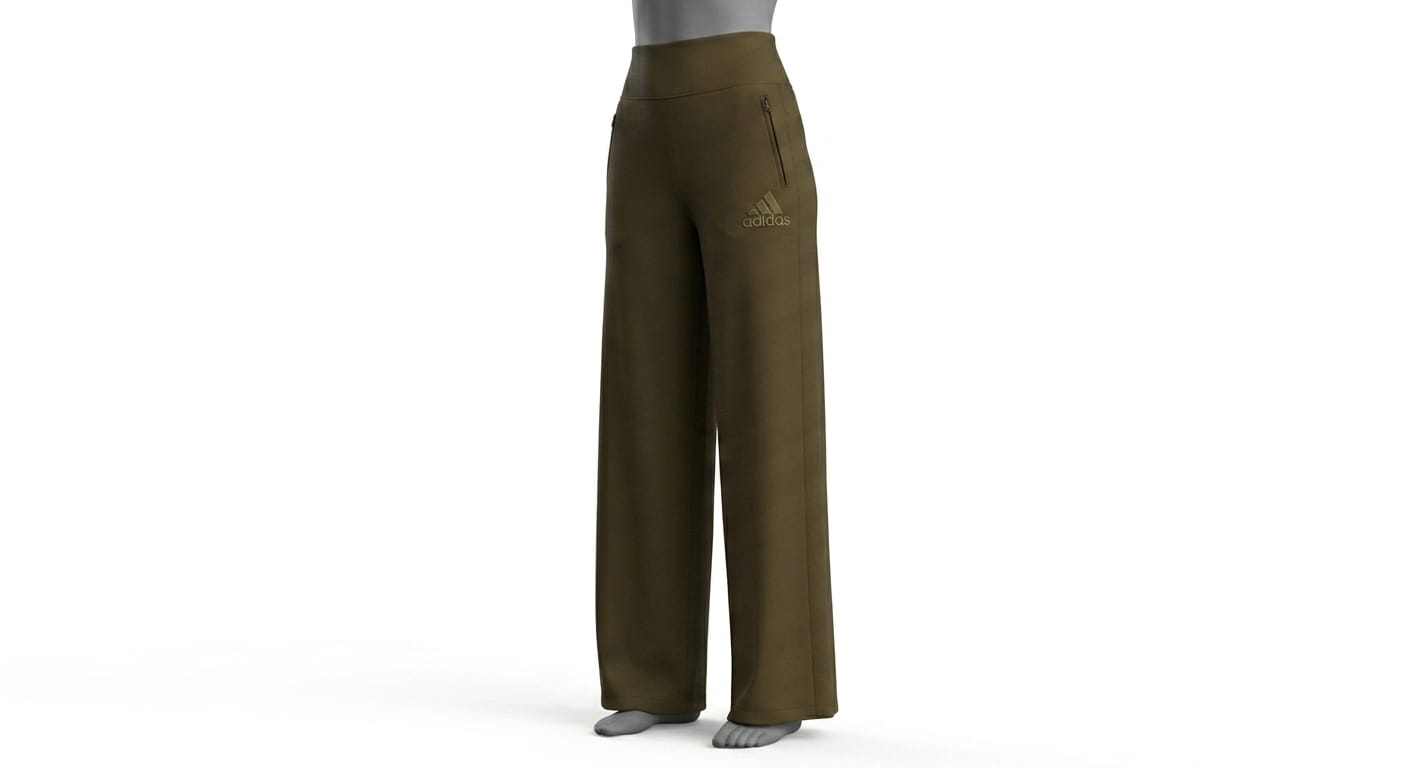 Pantalón Adidas Original para Dama | Pierna Ancha | Color Café | Talla CH